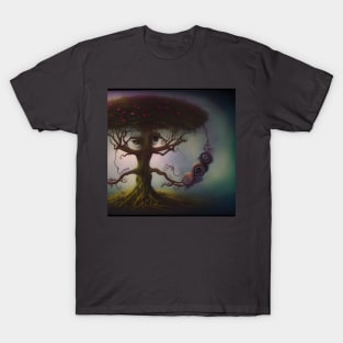 I Spy With My Big Eye - Surreal Tree AI Art T-Shirt
